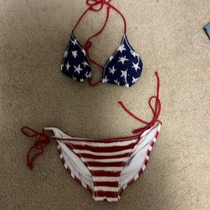String bikini patriotic
